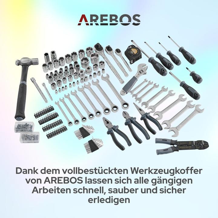 Image du produit Arebos Boîte à outils (172 pièces)