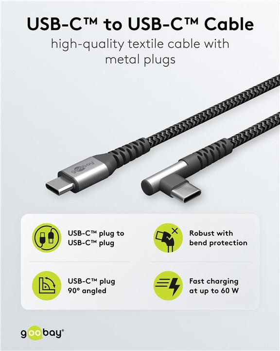 Produktbild Goobay USB C – USB C (0.50 m, USB 2.0)