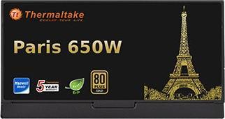 Produktbild Thermaltake PARIS 650W 80 PLUS GOLD PSU (650 W)