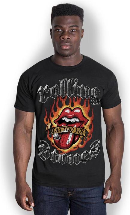 Actual product image The Rolling Stones Flaming Tattoo Tongue (L)