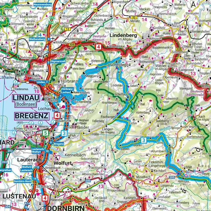 Produktbild Bodensee, Motorradkarte 1:200.000, frey