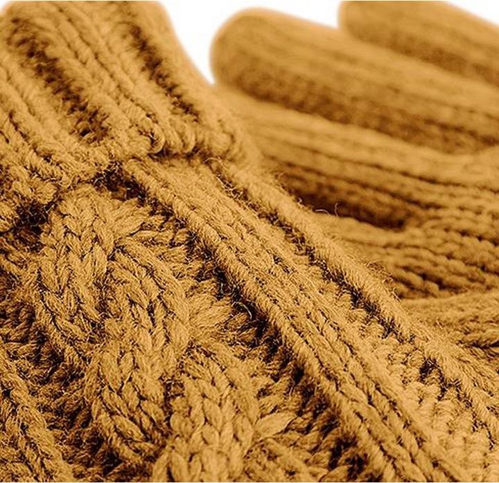 Produktbild Beechfield Zopfmuster Strickhandschuhe Meliert (S, M)