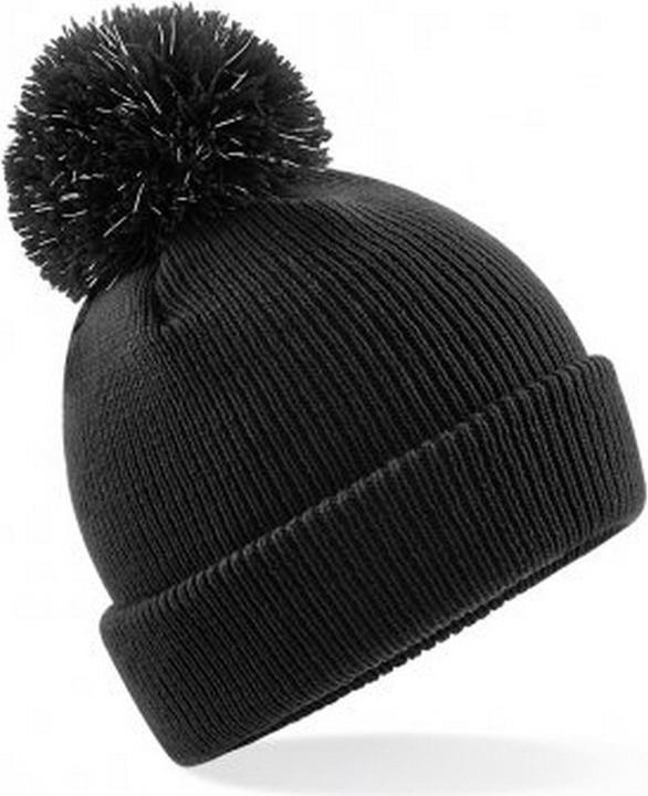 Beechfield Reflektive Mütze Mit Bommel (One Size)
