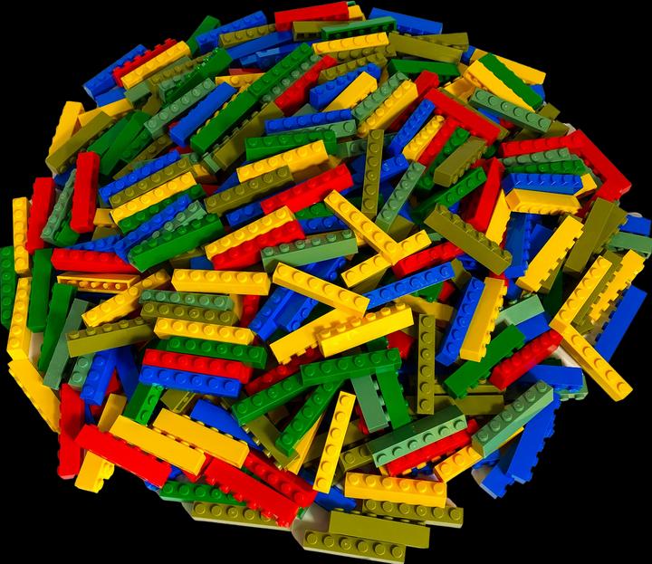 Actual product image LEGO 1x6 Bricks Colorful - 100 pieces - Colorful brick mix 3009 (3009, LEGO Accessories)