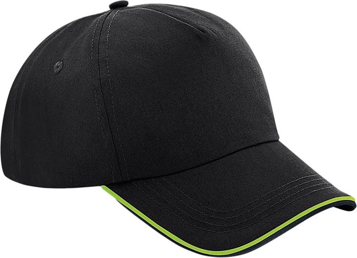 Produktbild Beechfield Authentic Paspel 5 Paneel Baseballkappe (One Size)
