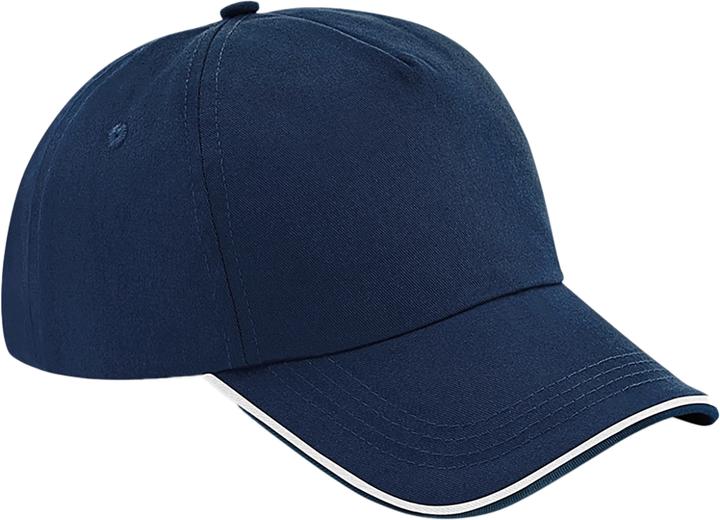 Actual product image Beechfield Authentic piping 5 panel baseball cap (One size)