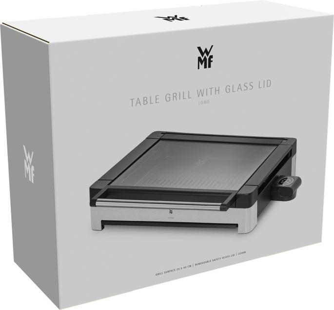 Productafbeelding WMF Tafelgrill Elektrische Elektrische Grill met Glazen Deksel Touchbediening Lono 2200W