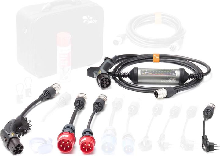 Immagine prodotto Juice Technology Juice Booster 2 Swiss EV Set (Tipo 2, 22 kW, 32 A, Tipo 13, CEE16 rosso, CEE32 rosso, Tipo 2)