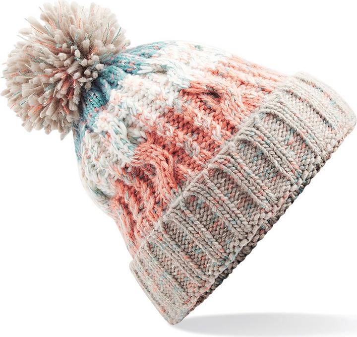 Actual product image Beechfield Corkscrew knitted hat with bobble (One size)
