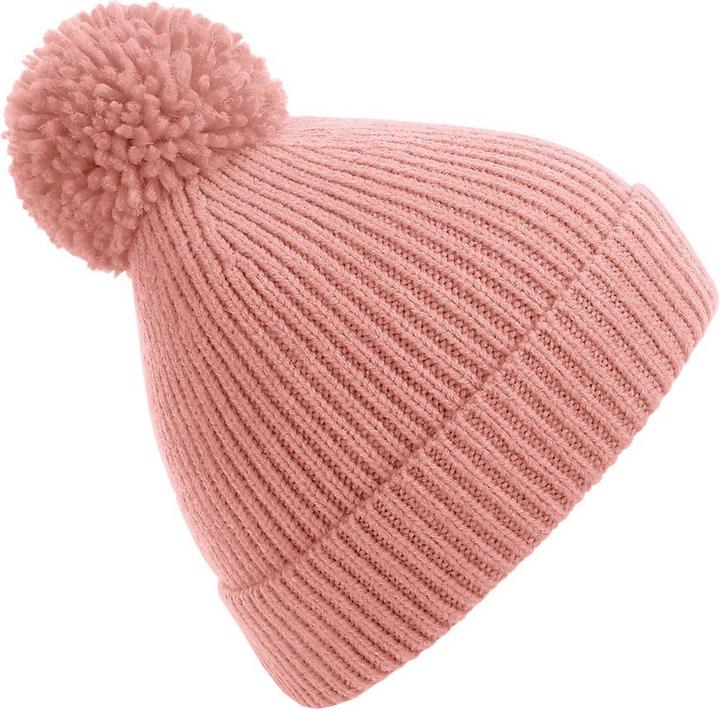 Actual product image Beechfield Engineered rib knitted bobble hat (One size)