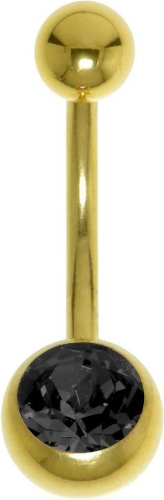 Immagine prodotto Bijouteria Piercing ventre (Acciaio chirurgico 316L, Rivestimento in PVD (colore oro), Cristallo premium)