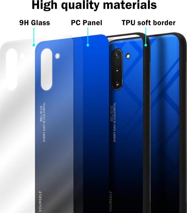 Image du produit Cadorabo Couverture en verre TPU 2 couleurs (Samsung Galaxy Note 10)