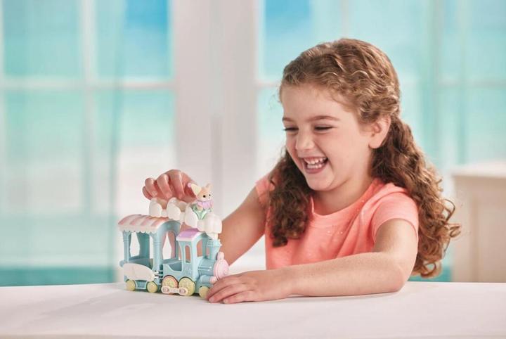 Actual product image Epoch Rainbow train playset with figure