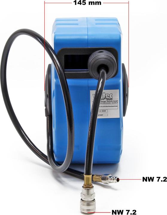 Produktbild Wiltec Druckluft Schlauchtrommel 10 + 1 m Druckluftschlauch Schlauchaufroller