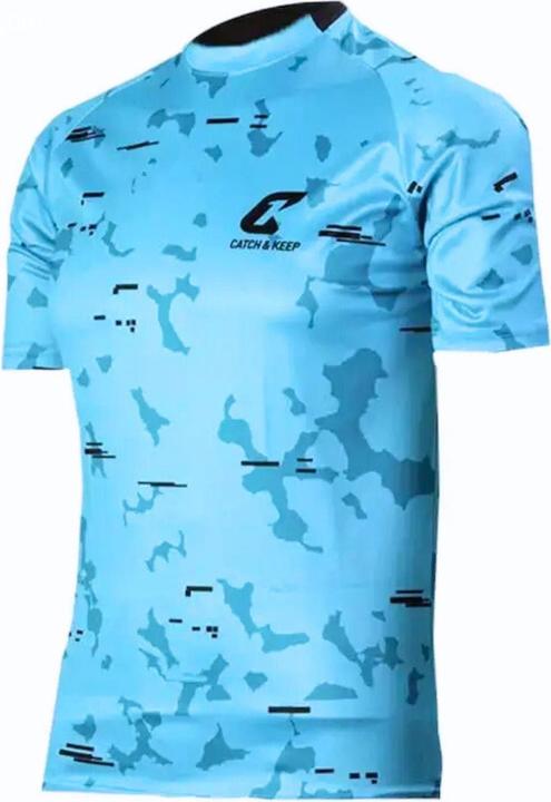 Actual product image Catch & Keep Trikot Blue Camou Torwarttrikot Gr. 128 Kurzarm Fussball Shirt (128)