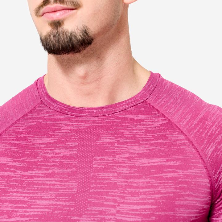 Produktbild Domyos Kompressionsshirt Herren atmungsaktiv Rundhals - lila (M)