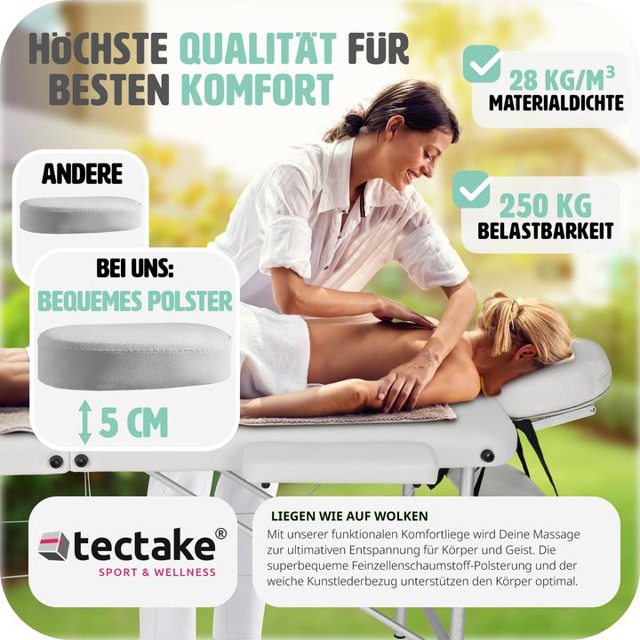 Actual product image tectake Massage Table Set Freddie | Massage table w/ headrest, armrests, face pad & bolster supports