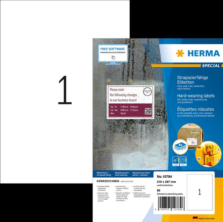 Produktbild HERMA Wetterfeste Etiketten A4