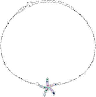 Brilio Silver - Designer silver starfish bracelet BRC24WRBW