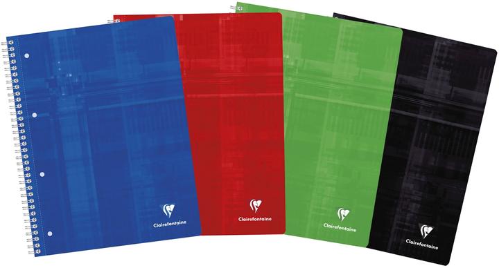 Clairefontaine Cahier à spirales A4 blanco (A4, Blanc, Couverture rigide)