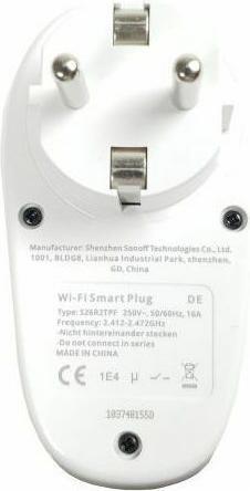Image du produit Sonoff Routeur S26 Smart rosette contrôlé par WiFi - 230VAC 4000W 16A