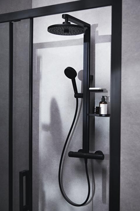 Produktbild Ideal Standard Duschsystem Alu+: Ceratherm Brausethermostat 2 Ablagen, 2F-Handbrause, 2F-Kopfbrause