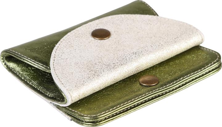 Image du produit Clairefontaine CUIR Porte-monnaie 11,5x2x9,5 cm Cuirisé vert + Daim or -