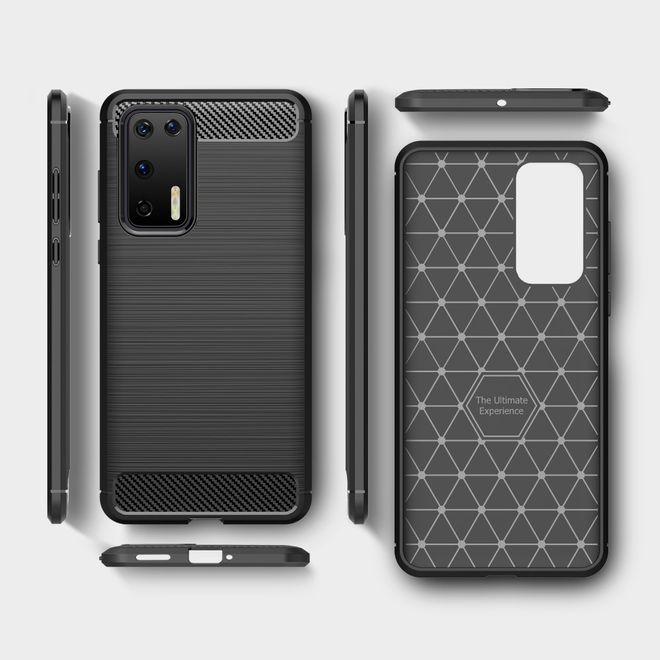 Image du produit MU Style Série Softcase TPU en fibre de carbone (Huawei P40)