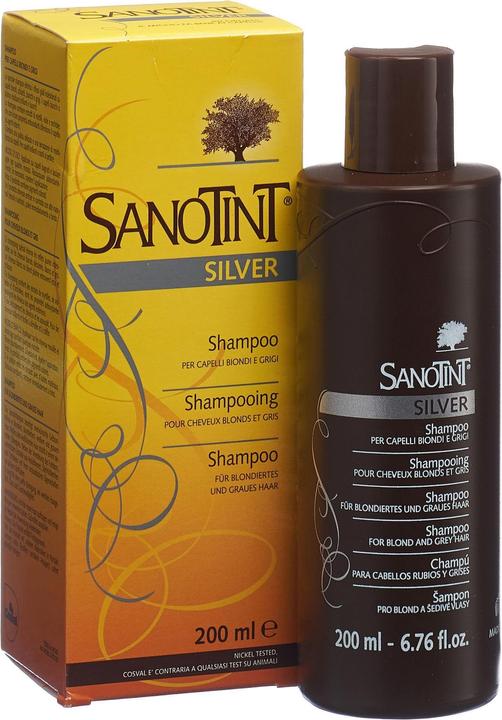 Actual product image Sanotint Shampoo blondiertes graues Haar (200 ml, Liquid shampoo)