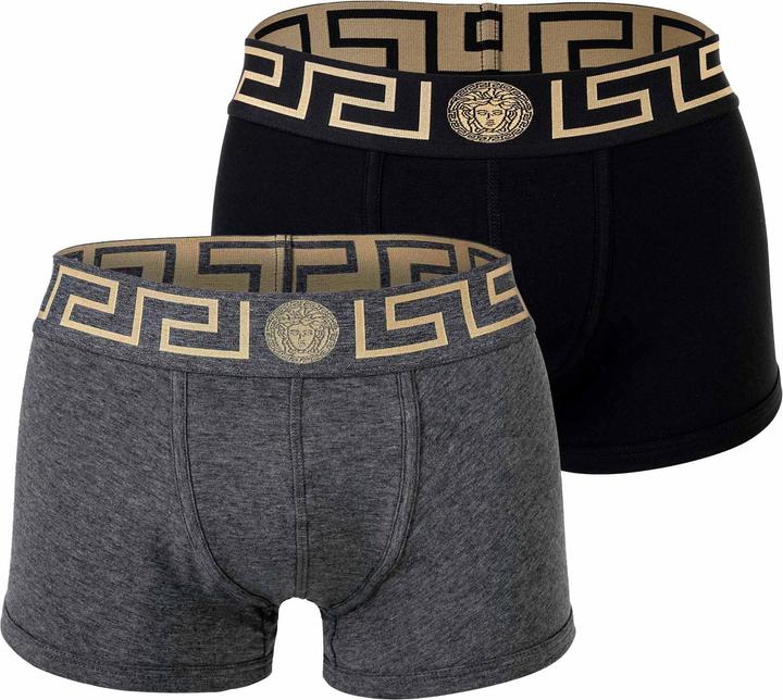 Versace Bi-Pack Trunk Jersey Topeka Bi-Stretch Cotton Organic New Logo (S, 2er Pack)