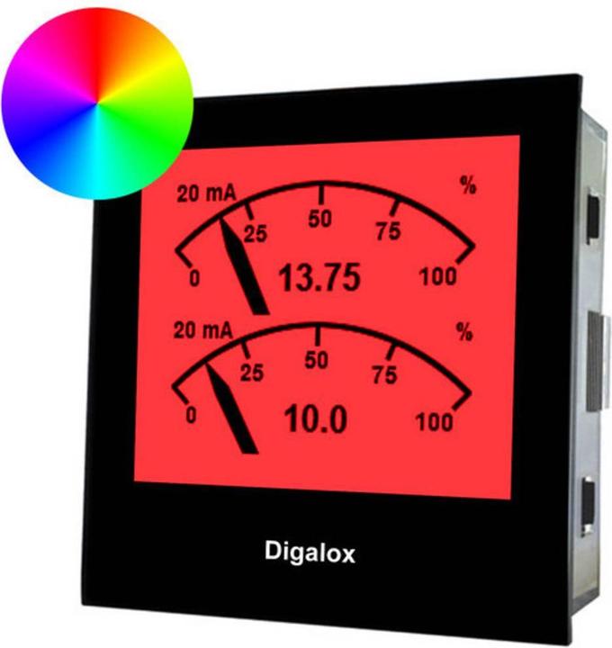 Image du produit TDE Instruments Compteur numérique sur rail DIN Digalox Graphic Compteur DIN pour 2x 0/4 20mA avec affichage