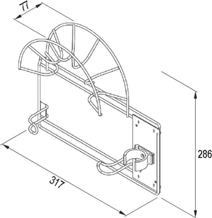 Produktbild OK-Line Draht-Schlauchhalter weiss (1 Stk.)