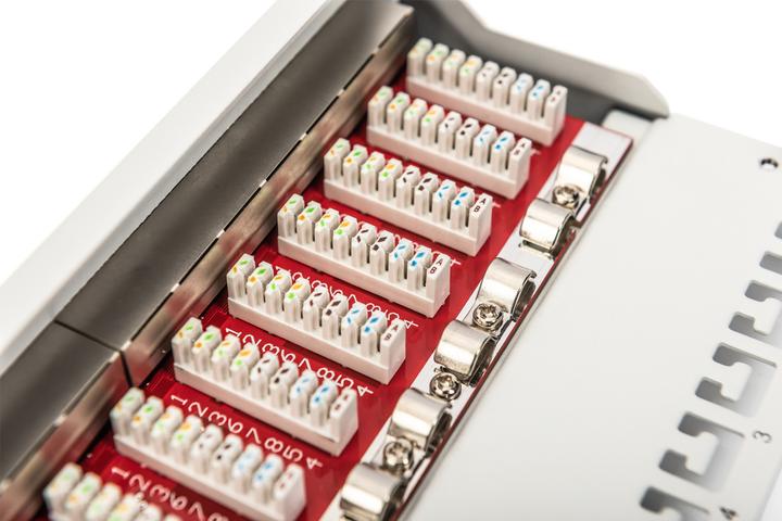 Image du produit Digitus Panneau de brassage CAT 6A, blindé, 12 ports, 1HE, 10", gris