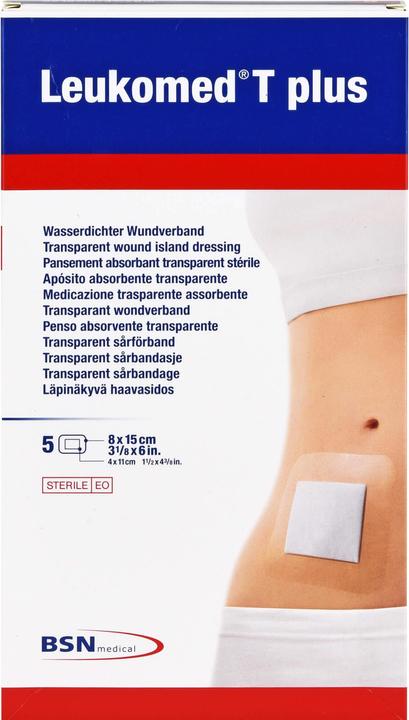 Produktbild BSN T plus transparenter Wundverband 8x15cm mit Wundauflage (5 x)