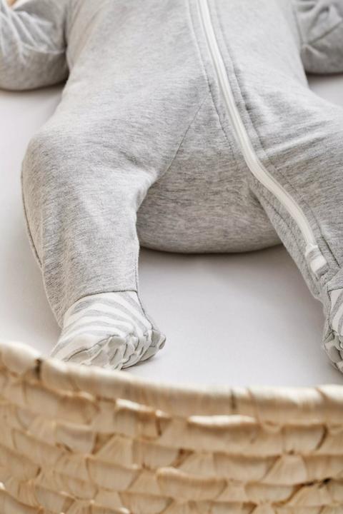 Actual product image Love to Love Long sleeve enclosed foot romper (68)