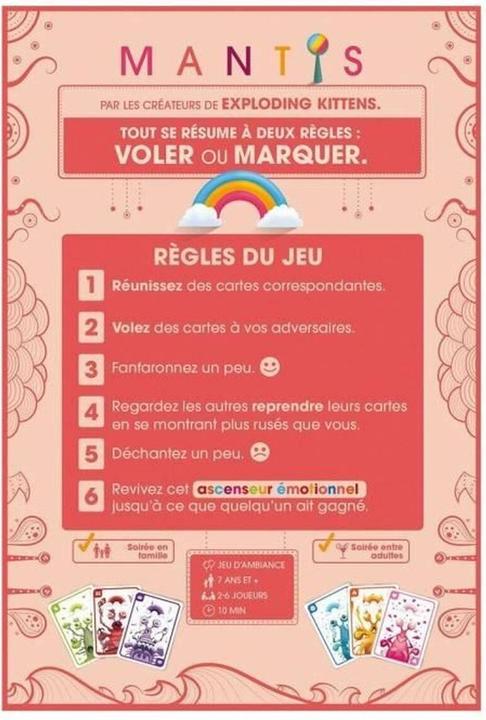 Produktbild Exploding Kittens Jeu de cartes - Mantis (Französisch)