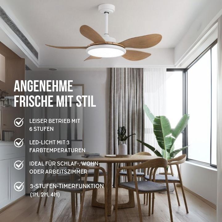 Produktbild Hermex Ventilator mit LED-Beleuchtung Deckenventilator Deckengebläse
