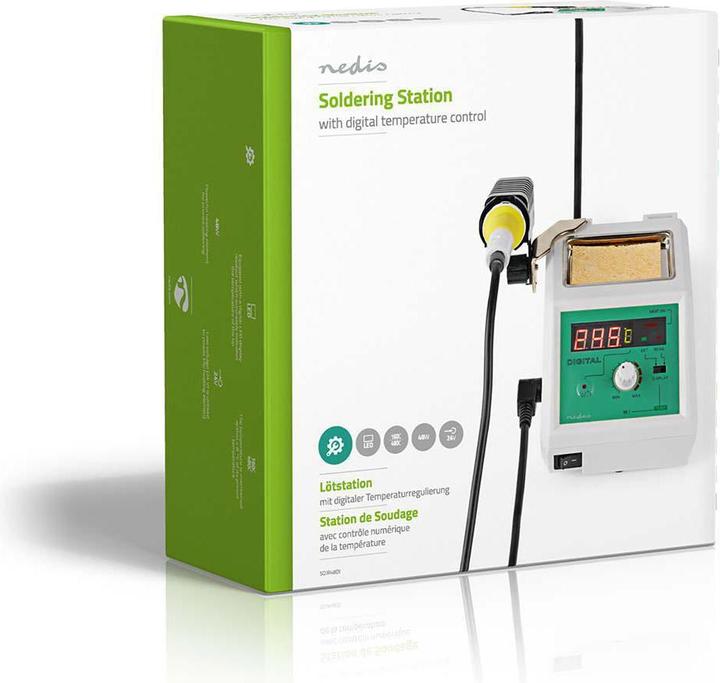 Produktbild Nedis Digitale Lötstation 160-480 °C 48 W 1.20 m Weiss