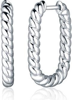 Image du produit JVD - Silver oval earrings SVLE2432XJ40000