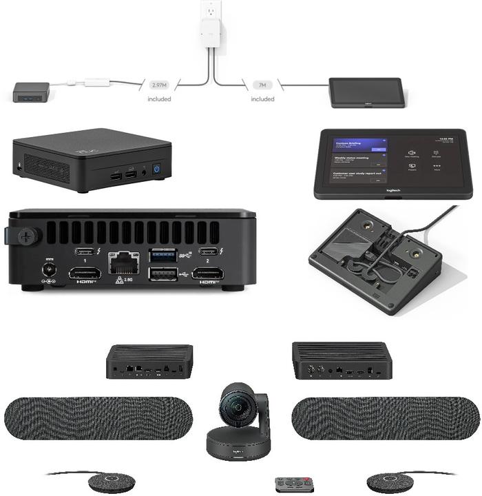Image du produit Logitech TAP Large Room Zoom : Rally Plus Asus NUC
