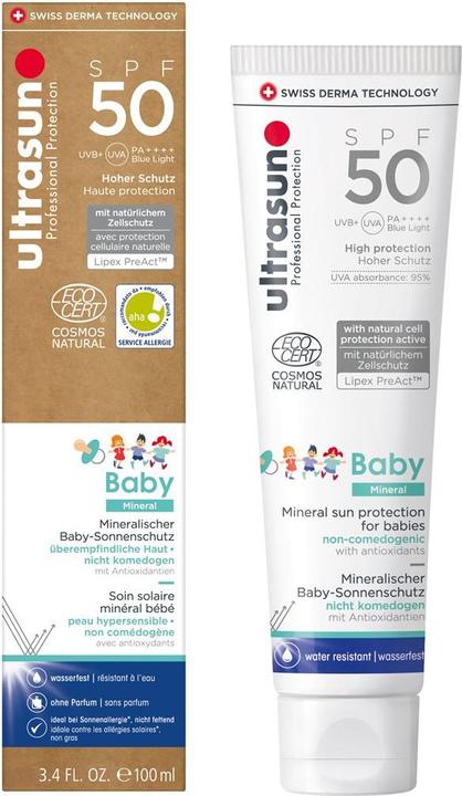 Energy Label Ultrasun Baby Mineral (Suntan cream, SPF 50, 100 ml, 154 g)