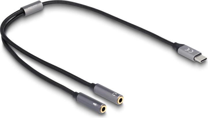 Delock USB Typ C – 2x 3.5mm Buchse (Headset-Adapter)