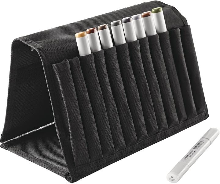 Produktbild Copic Sketch Wallet Camouflage-Set, 9 Stück (E44, N6, 0 Colourless Blender, W7, E27, YG99, C7, E55, 9 x)