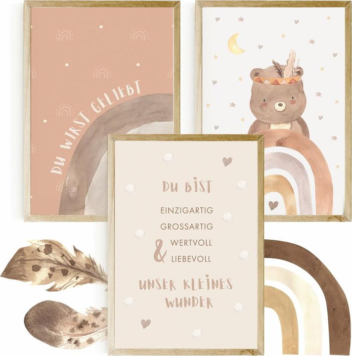 Actual product image Eulentaler Poster set bear 3 pcs.