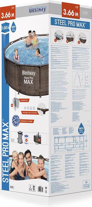 Produktbild Bestway Steel Pro Max Pool Set Deluxe (Ø 366 x 100 cm)