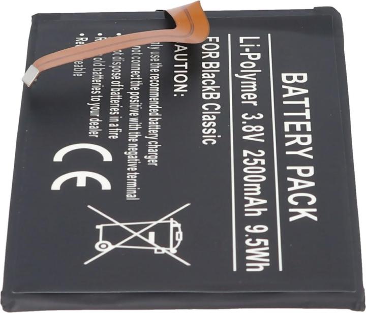 Actual product image AccuCell Blackberry Classic battery, BPCLS00001B, 1ICP4/59/93