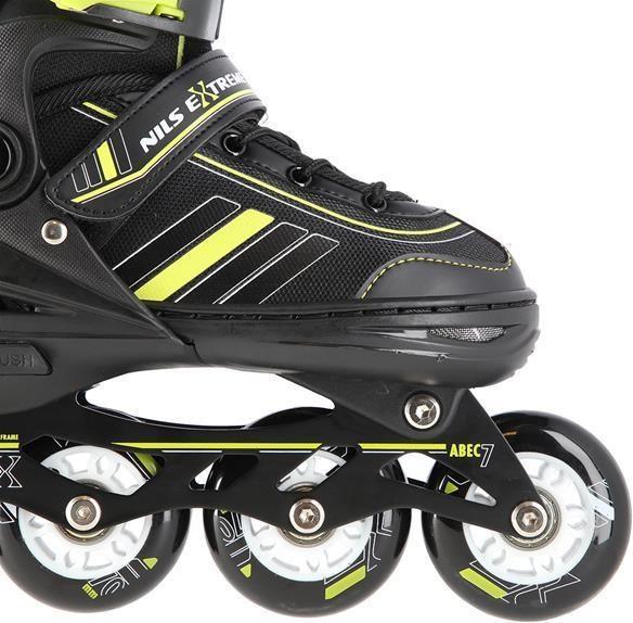 Produktbild Nils EXTREME NH18191 2IN1 INLINE SKATES BLACK/LIME SIZE. M (34-38) WITH INTERCHANGEABLE HOCKEY SKATE (34, 35, 36, 37, 38)