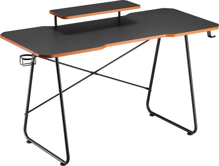 Actual product image Maclean NanoRS gaming desk with monitor shelf max. 50 kg height 850 mm Black RS170