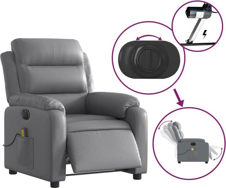 Produktbild VidaXL Massagesessel Elektrisch Kunstleder