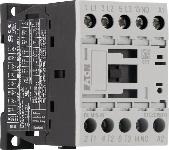 Actual product image Eaton Power contactor DILM DILM15-10(24VDC) 1 NO contact 24 V/DC